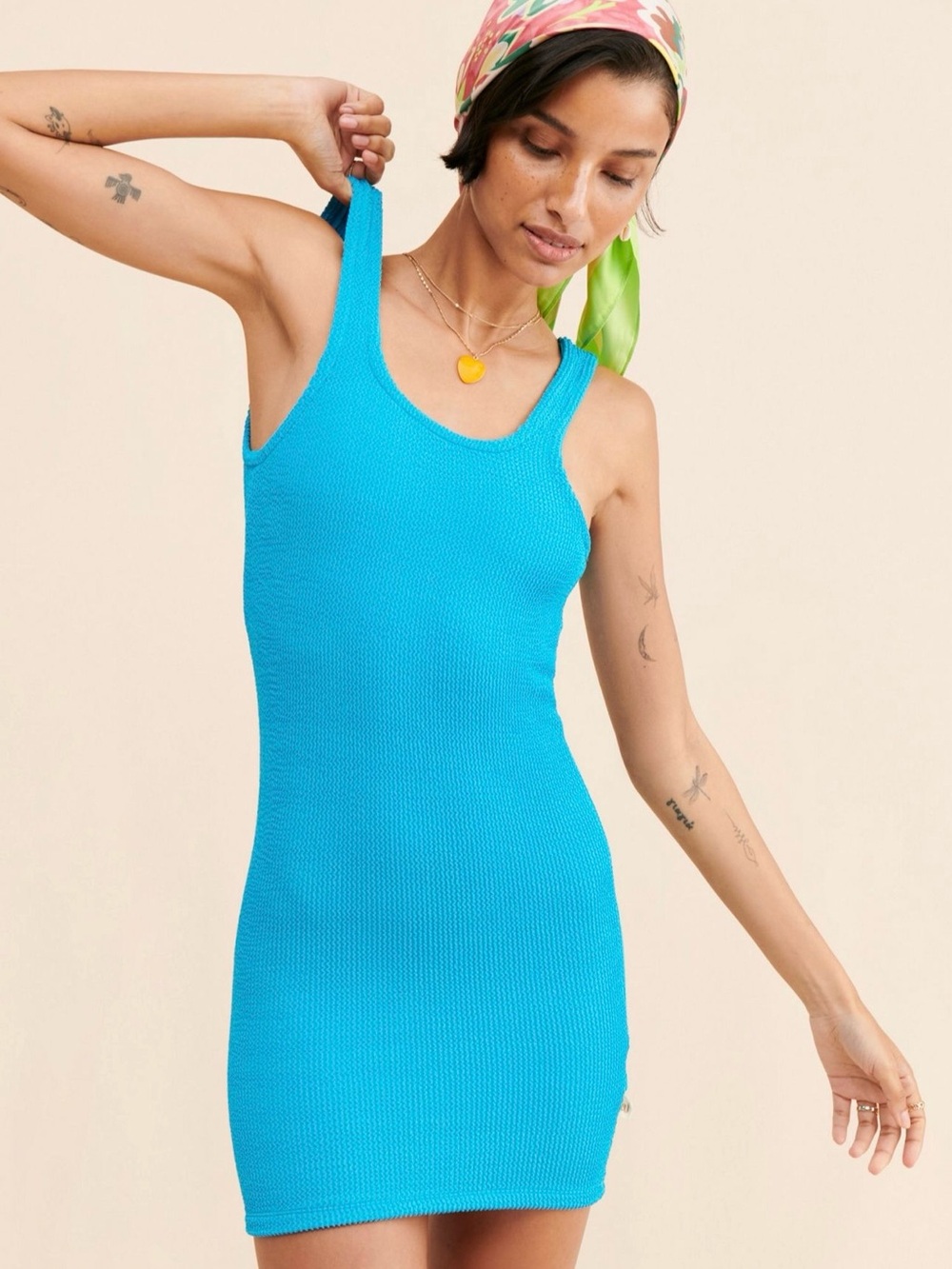 Araminta James The Bella Donna Crinkle Mini Dress